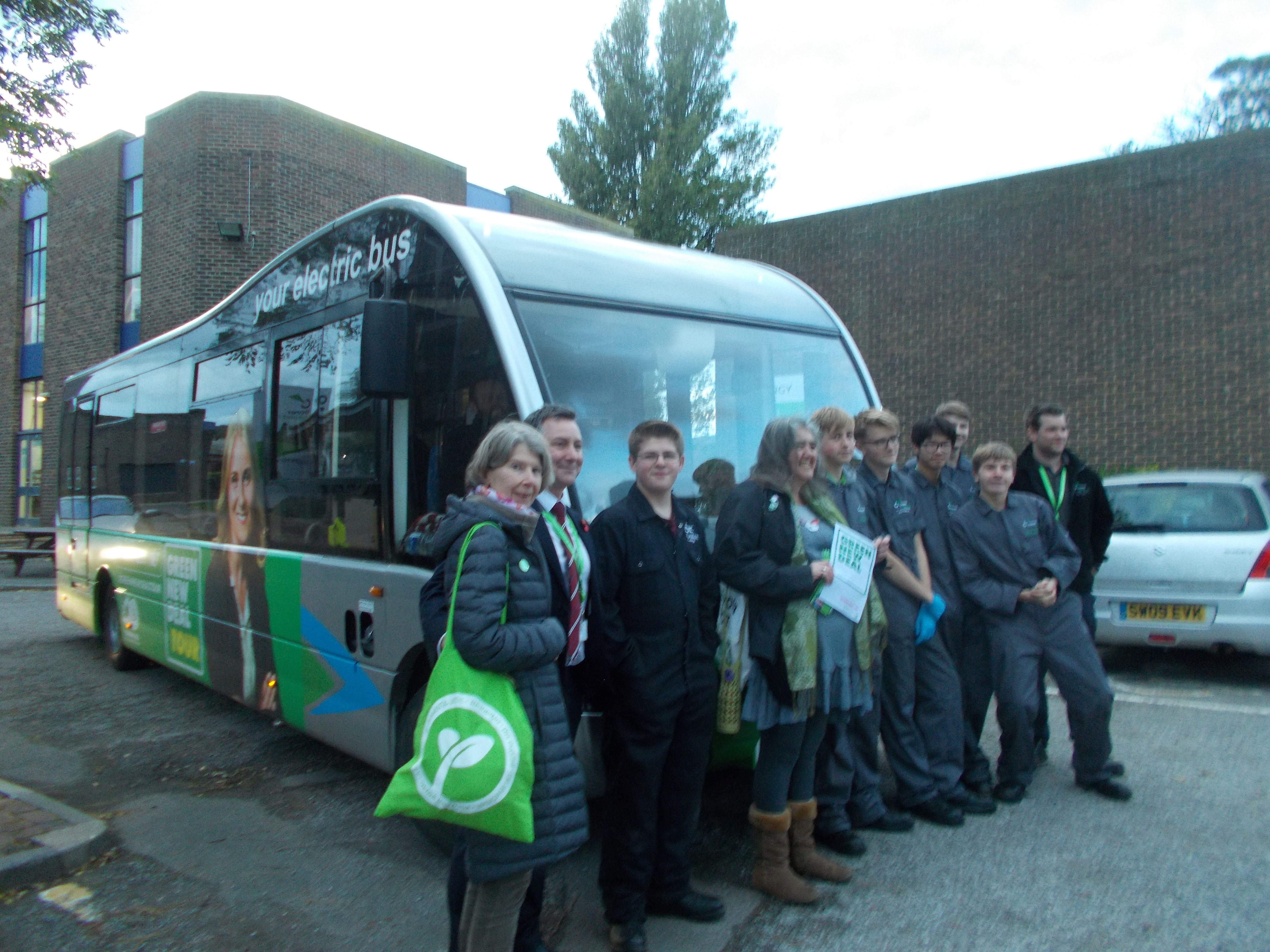 Student from Dover Technical College alongside local Green Party members