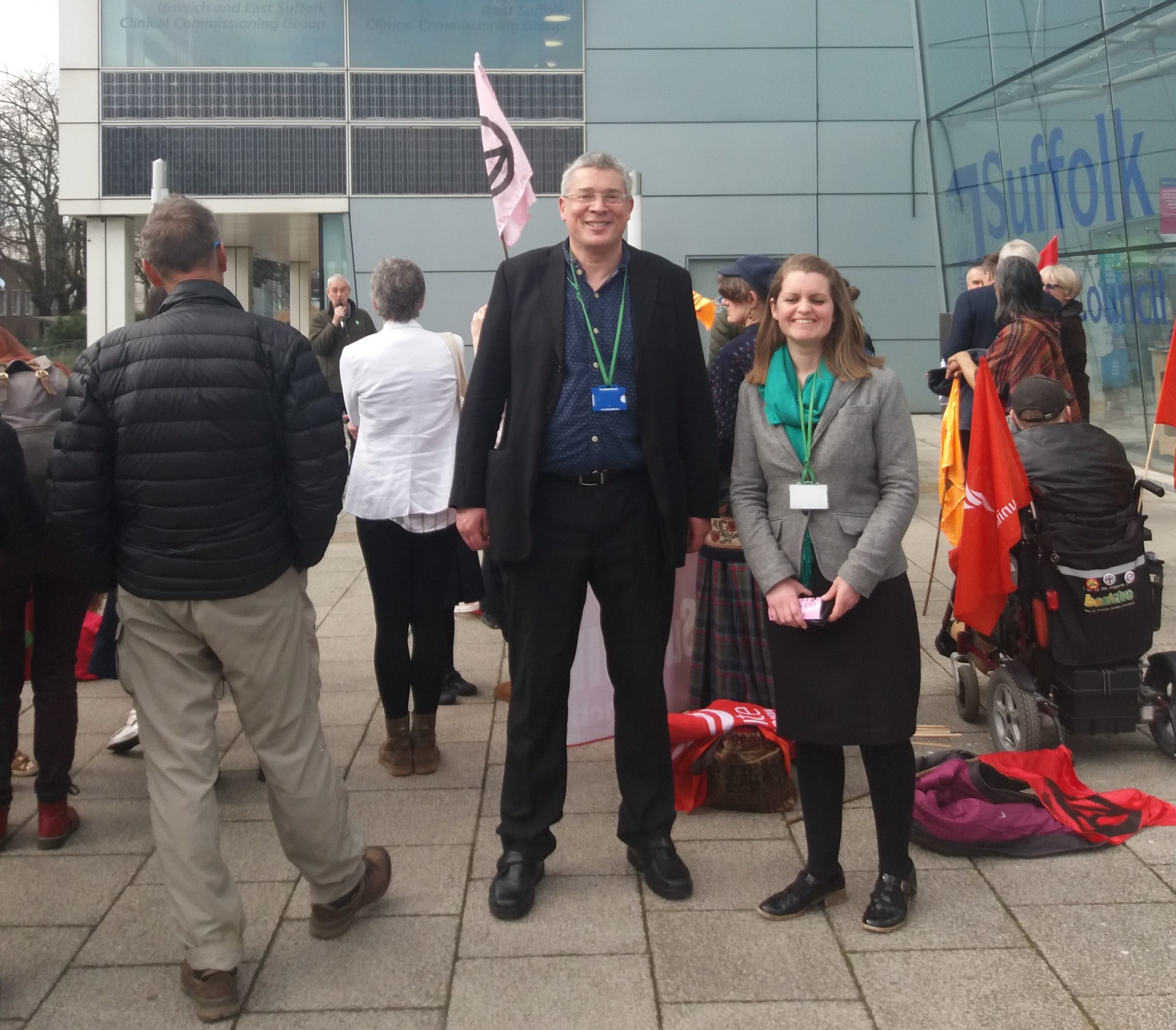 Robert and Elfrede at climate rally