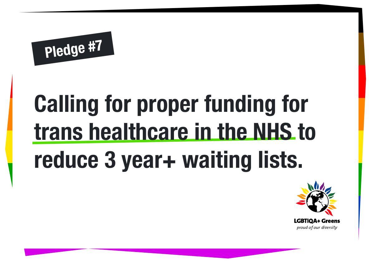 Calling for proper funding for trans healthcare in the NHS to reduce 3 year+ waiting lists