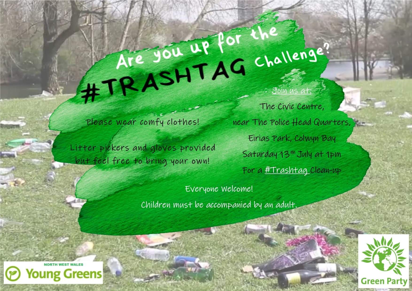 TrashTag Challange Colwyn Bay